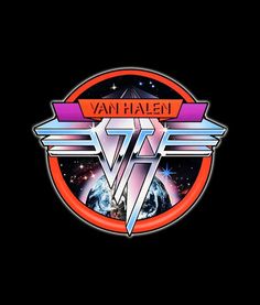 the van halen logo on a black background