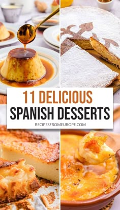 delicious spanish desserts with the title overlay