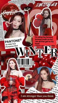 𝐊𝐢𝐦 𝐌𝐢𝐧-𝐣𝐞𝐨𝐧𝐠 / 𝐖𝐢𝐧𝐭𝐞𝐫  #kpop #aespa #aespawinter #kimminjeong #winter #redwallpaper #aesthetic #collage #kpopwallpaper #red Redwallpaper Aesthetic, Musical Oc, Kpop Wallpaper Ideas, K Pop Y2k, Winter Kpop, Card Des, Aespa Aesthetic, Magazine Cover Ideas