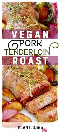 the cover of vegan pork tenderloin roast