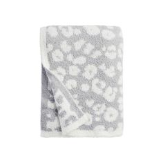 the grey and white leopard print blanket