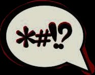 a white and black speech bubble with question marks