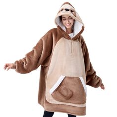 PRICES MAY VARY. Flannel Imported Wearable Hooded Blanket: This is a true oversized blanket hoodies for women and men. There are various styles, including Christmas reindeer, sloth, panda, cow, unicorn, avocado and other different shapes, suitable for men and women. It is designed for customers who are looking for softness. Cozy and cozy, a must for happy times. It's perfect for hanging out at home, watching TV, playing games, reading, napping, or any camping or outdoor activity. Gift for Loved Blanket Sweatshirt, Cute Blankets, Oversized Blanket, Hoodie Pattern, Hoodies For Women, Happy Times, Blanket Hoodie, Hoodie Oversize, Wearable Blanket