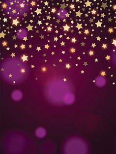 Golden Stars on Plum Photography Backdrop - Golden stars cascading over a deep plum background with soft bokeh lights Plum Photography, Portable Backdrop, Bokeh Lights, Paper Backdrop, Fantasy Portraits, Falling Stars, Vinyl Backdrops, Printed Backdrops, Studio Setup