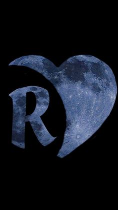 the letter r is in the shape of a heart