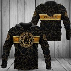 Click link to buy it: . ✔ Fast shipping. ✔ Limited design. Product Information: Gianni versace black unisex hoodie for men women luxury brand clothing clothes outfit Hoodie 3DA premium polyester that is ultra-soft and incredibly comfortable.Fabric is durable and resistant to wrinkles, shrinking, and mildew.Features ensure long-lasting Black Zip Hoodie, Baroque Pattern, Versace Brand