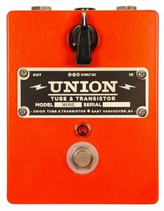 an orange union guitar pedal overdrive