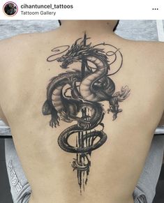 Dragon Tattoo Back, Feminine Back Tattoos, Ink Tattoo Design, Red Tattoo Ideas, Dragon Tattoo Ideas, Lotr Tattoo, Red Ink Tattoo, Dragon Tattoos For Men, M Tattoos