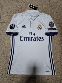 the jersey worn by real madrid's players is on display