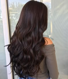 (paid link) Hair Colors For Cool-Toned hair color ideas for brunettes · Platinum Blonde · Ash Blonde · Dirty Brown · Deep Brunette · Pastel Blue · Mermaid Green. Long Dark Brown Hair, Rich Chocolate Brown Hair, Rich Brown Hair, Dark Chocolate Hair, Dark Chocolate Brown Hair, Dark Brunette Hair, Chocolate Brown Hair Color, Hair Color Chocolate