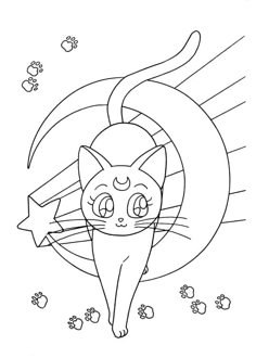 a cartoon cat flying through the air with bubbles