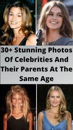 the cover of 30 stunning photos of celebrities and their parents at the same age