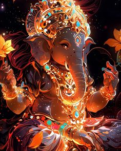 there is an image of the god ganesh