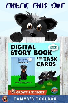 the digital story book and task cards for kids to use with their own children's books