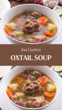 Ina Garten Oxtail Soup Ox Tail Soup Recipe, Oxtail Soup Recipe, Oxtail Recipes Easy, Beef Oxtail, Oxtail Soup, Oxtail Stew, Oxtail Recipes, Trini Food, Beef Soup Recipes