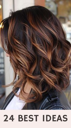 Medium Brown Hair With Red Lowlights, Mahogany Highlights In Brown Hair, Cinnamon Bayalage Brunette, Dark Brown To Red Balayage, Cinnamon Balayage Dark Brown, Layered Haircuts With Bangs, Colors Hair