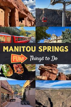 Looking for fun things to do in Manitou Springs? This guide has all the best spots to explore, dine, and unwind! From scenic attractions to unique local finds, see why Manitou Springs is perfect for your next trip. 🌄🍽️ #ManitouSprings #TravelIdeas #WeekendFun Cheyenne Mountain, Scenic Train Rides, Washington Dc Travel, Dc Travel, Spring Fun