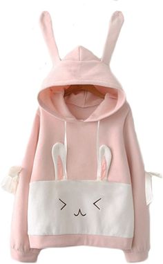 Aza Boutique Girl's Cute Bunny Sweatshirt Bunny Sweatshirt, Bunny Hoodie, Kids Winter Fashion, Soft Girl Outfits, Bear Hoodie, Cute Hoodie, Kawaii Fashion Outfits, Preppy Look