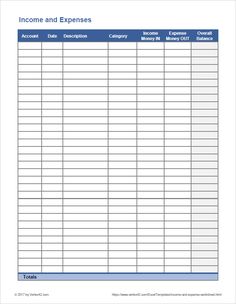 a printable balance sheet with the words, accounts and expenies on it