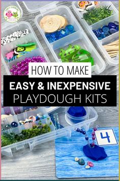 an image of how to make easy and expensive playdough kits