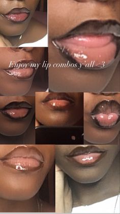 Dark Skin Lip Liner, Dark Skin Lips, Brown And Black Lip Combo, Dark Lip Combos For Dark Skin, Dark Brown Lip Liner With Gloss, Black Lipliner And Lipgloss Combos, Dark Liner With Lipgloss, Black And Brown Lip Combo, Kim Possible Lip Combo