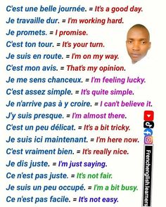 an image of a man's face with the words in french