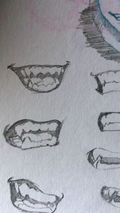 several different types of toothbrushes drawn on paper