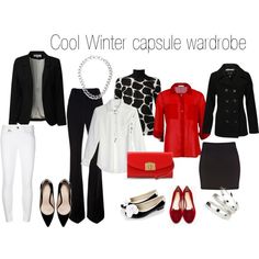 "Cool Winter capsule wardrobe" by expressingyourtruth on Polyvore Cool Winter Capsule Wardrobe, Sultry Winter, Clothes Capsule, Fashion Education, How To Have Style, Winter Color Palette