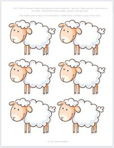 sheeps with different facial expressions are shown in this cartoon character sheet for the children's book