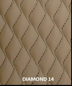 the diamond pattern is shown in beige leather