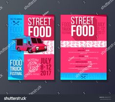 the food truck festival flyer is ready to be used as an advertisement or brochure