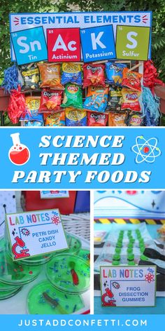 science themed party food and decorations