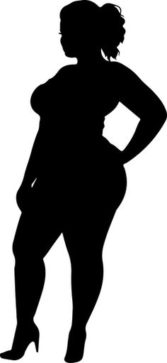 the silhouette of a woman with her hands on her hips, wearing high heeled shoes