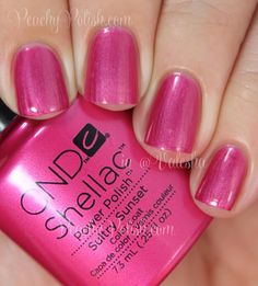 CND Sultry Sunset | Summer 2014 Paradise Collection | Peachy Polish Cnd Shellac Colors Summer, Cnd Shellac Colors Winter, Nails Shallec, Shellac Nail Designs, Mani Nails