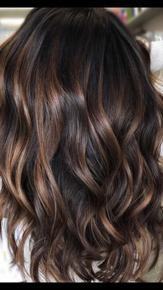 Dark Brunette Fall Hair, Cute Summer Hair Colors For Brunettes, Dark Chocolate Balayage, Medium Length Brunette, Balayage Hair Caramel, Brunette Hair With Highlights, Balayage Hair Dark, Dark Hair With Highlights