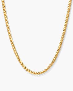 Franco Chain - 3mm - Men's Gold Franco Chain - JAXXON Gold Bond, Solid Gold Chains, Silver Coat, Silver Shop, Cuban Link Chain, Mens Gold, Cuban Link, Men's Rings, Pendant Bracelet