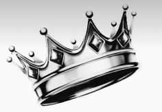 a black and white photo of a crown