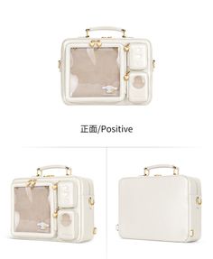 This price is for an ita bag and an adjustable shoulder strap, all the contents are not included. Bag Details:Ajustable Strap / Zip ClosureFabric:PU  	 		 			Size 			Free Size 		 		 			Height 			20.5 		 		 			Length 			28.5 		 		 			Depth 			10 White Rectangular School Box Bag, White Rectangular Shoulder Bag For School, Rectangular White Shoulder Bag For School, Rectangular Travel Shoulder Bag, Travel Rectangular Mobile Phone Box Bag, White Portable Box Bag For Daily Use, Portable Crossbody Box Bag For Office, Office Portable Crossbody Box Bag, White Rectangular Case Shoulder Bag For Shopping