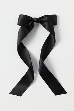 Put the finishing touch on your tresses with this feminine accessory that features a dainty satin bow with an easy clip closure for all-day wear. | Petite Bow by Free People in Black Black Bow Earrings, Random Accessories, Free People Hair, Xmas Gift Guide, Free People Necklace, Black Bows, Bow Earrings, Satin Bow, Sweet Sixteen