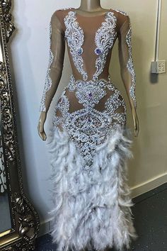 After Wedding Party, Party Wedding Reception, Date Night Dinner, Dress Classy, The Theatre, Rhinestone Dress, Feather Dress, The Opera, Prom Wedding