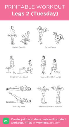 the printable workout poster shows how to do an exercise with dumbbells,