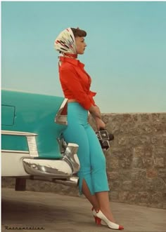 and the only one st 1950s Outfits Aesthetic, Stile Pin Up, Bridget Bardot, 50's Fashion, 50's Style, Look Retro, 1950s Style, Retro Mode, Vintage Inspiration