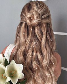 Frizura Za Vjencanje, Frizura Za Maturu, Hoco Accessories, Wedding Hairstyles Braid, Half Ponytail, Elegant Wedding Hair, Wedding Hairstyles Half Up Half Down, Wedding Hair Inspiration