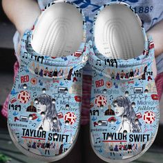 Special Design Crocs Singer Taylor Swift For Loyal Fans Taylor Swift Swimsuit, Crocs Ideas, Air Force Shoes