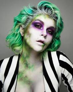 Carnaval Make-up, Halloween Beetlejuice, Make Up Diy, Makeup Zombie, Halloween Make-up Looks