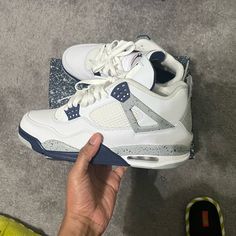 Air Jordan 4 Retro 'Midnight Navy' Worn Once Air Jordan 4 High-top With Speckled Midsole, Air Jordan 4 High-top Sporty Sneakers With Speckled Midsole, Sporty Air Jordan 4 High-top With Speckled Midsole, Sporty Air Jordan 4 With Speckled Midsole For Sports, Air Jordan 4 With Speckled Midsole For Sports, Air Jordan 4 High-top With Speckled Midsole For Sports, Air Jordan 4 Low-top With Speckled Midsole For Sports, Jordan 4 Retro Blue, Jordan 4 Midnight Navy