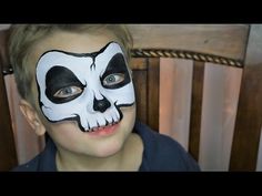 Maquillaje Halloween Infantil, Skull Face Painting, Face Painting Makeup, Face Painting Halloween Kids, Skull Face Makeup, Monster Face Painting, Easy Halloween Face Painting, Skeleton Face Paint