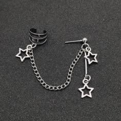 Metals Type: Zinc AlloyShape\pattern: Star Star Earrings Aesthetic, Earrings Alternative, Earring Packaging, Aesthetic Accessories, Goth Earrings, Earrings Ideas, Punk Earrings, Types Of Earrings, Star Chain