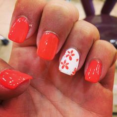 Red Orange Nails Design, Red Summer Nails Designs, Shellac Nails Summer, Beachy Nail Designs, Shellac Designs, Shellac Nails Fall, Shellac Nail Designs, Shellac Nail Art, Pedicure Designs Toenails