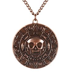 PRICES MAY VARY. 💀Size:chain Length:18in（45cm）Pendant size:1.41" 💀 Skull Necklace Design: This gothic punk necklace is a modern update on a cool necklace style. Here are the must-haves for the new season 💀Material: Made of zinc alloy material, light, durable, strong and not easy to rust. 💀 A great gift for men and women, boys and girls, movie fans. 💀 PERFECT GIFT - Skull jewelry supports the masculinity of men. This unique skull coin pendant symbolizes courage, freedom, power and more. It's Aztec Coin, Men Choker, Cool Necklace, Punk Necklace, Branded Products, Classic Necklace, Great Gifts For Men, Necklace Design, Skull Jewelry